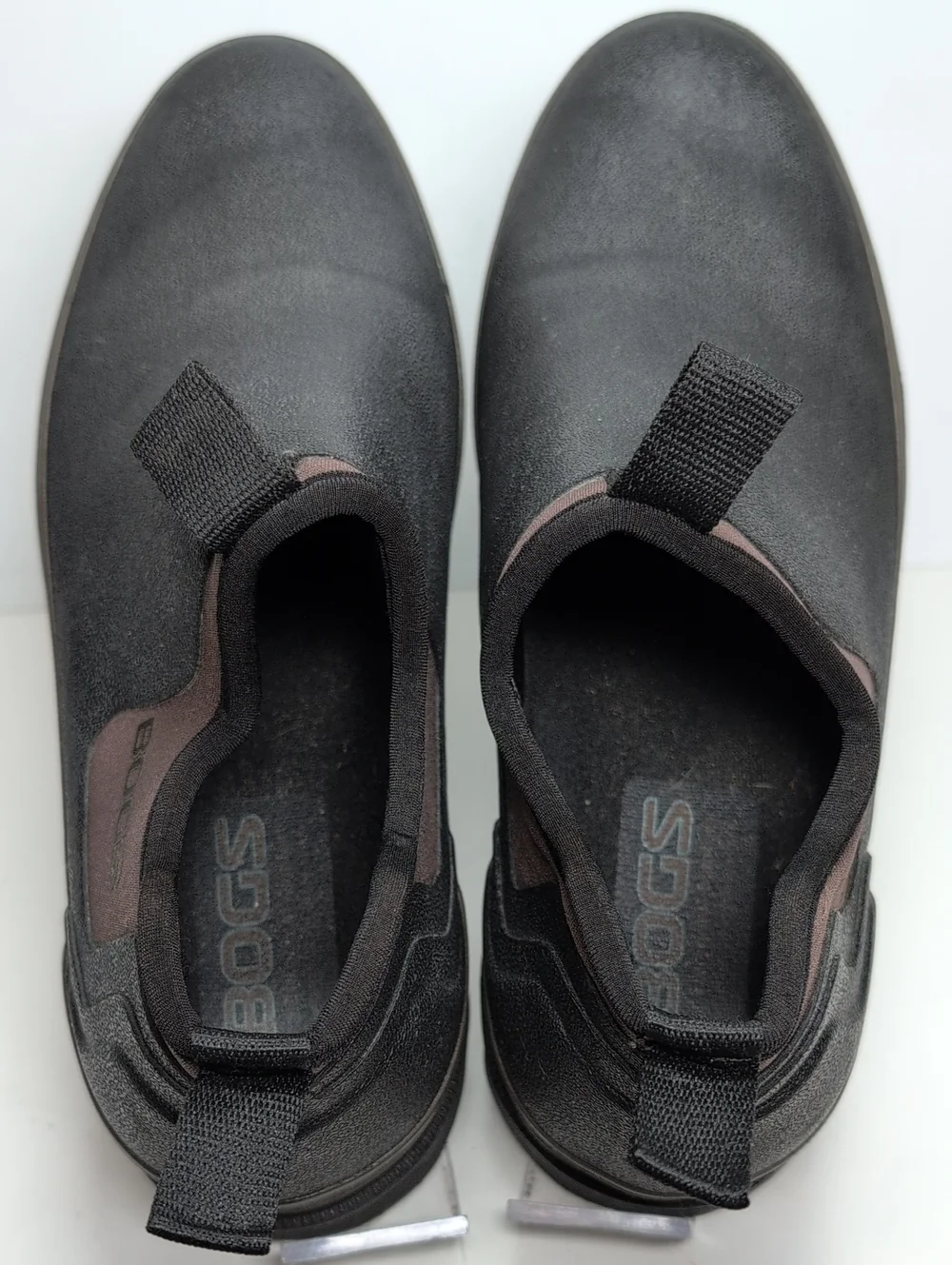 Bugs Tillamook Bay Romeo black waterproof rubber slip-on boots men size 11 EU 44